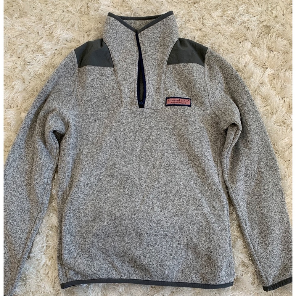 Boys Gray Vineyard Vines Quarter-zip